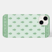 Coques Case-Mate iPhone Modèle floral vert (Verso (horizontal))