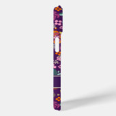 Coques Case-Mate iPhone Modèle floral violet rétro (Verso / Droite)