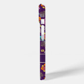 Coques Case-Mate iPhone Modèle floral violet rétro (Verso / Gauche)