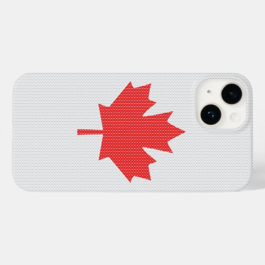 Coques Case-Mate iPhone Modèle Knit Maple Leaf Tricot Motif (Verso (horizontal))