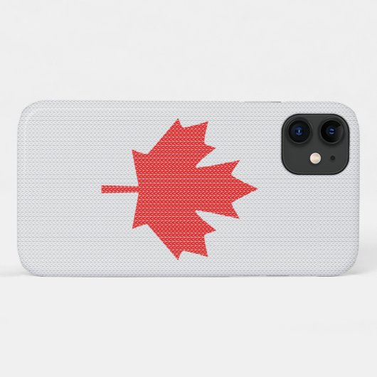 Coques Case-Mate iPhone Modèle Knit Maple Leaf Tricot Motif (Dos (Horizontal))