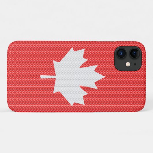 Coques Case-Mate iPhone Modèle Knit Maple Leaf Tricot Motif (Dos (Horizontal))