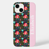 Coques Case-Mate iPhone Modèle moderne de poinsettia de Noël (Verso)