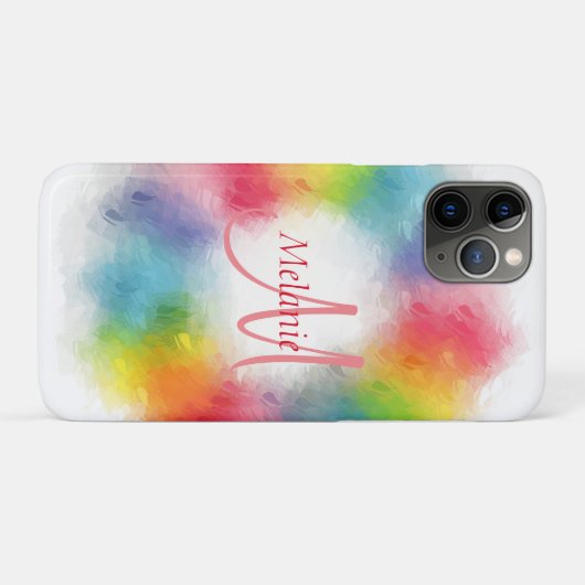 Coques Case-Mate iPhone Modèle monographique moderne personnalisé (Dos (Horizontal))