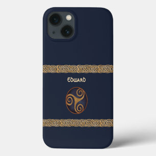 Case-Mate iPhone Case Modèle personnalisé Celtic Triskelion (bleu)