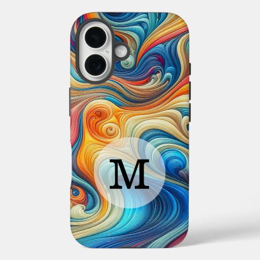 Coques Case-Mate iPhone Modèle personnalisé impression ondulée élégante (Verso)