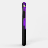 Coques Case-Mate iPhone Modèle photo damassé fleuri violet (Dos/Droite)