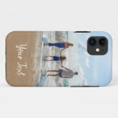 Coques Case-Mate iPhone Modèle photo et texte personnalisé (Dos (Horizontal))