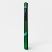 Coques Case-Mate iPhone Modèle photo monogramme vert damé (Dos/Gauche)