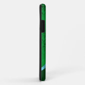 Coques Case-Mate iPhone Modèle photo monogramme vert damé (Dos/Droite)