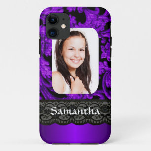 Etui iPhone Case-Mate Modèle photo personnalisé en dentelle violette et