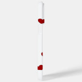 Coques Case-Mate iPhone Modèle Pour Votre Nom Coeurs D'Amour Rouge Et Blan (Verso / Droite)