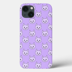 iPhone 13 Coque Modèle pourpre lilas de chat