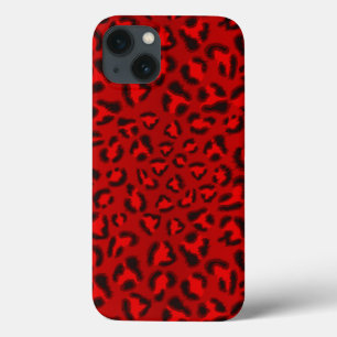 iPhone 13 Coque Modèle rose de texture de léopard