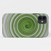 Coques Case-Mate iPhone Modèle spiralé vert-blanc (Dos (Horizontal))
