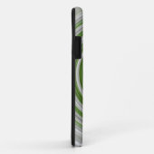 Coques Case-Mate iPhone Modèle spiralé vert-blanc (Dos/Droite)