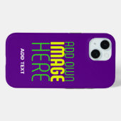 COQUES Case-Mate iPhone MODÈLE TEXTE D'IMAGE INDIGO SIMPLE MODERNE (Verso (horizontal))