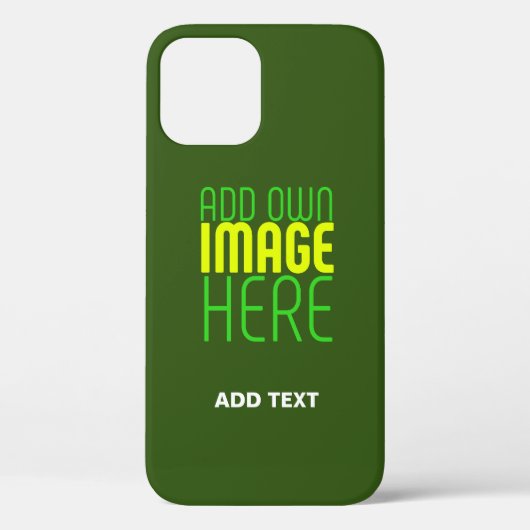COQUES Case-Mate iPhone MODÈLE TEXTE D'IMAGE VERTE DE FORÊT ÉDITABLE MODER (Verso)
