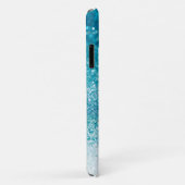 Coques Case-Mate iPhone Modèle turquoise parsemé, personnaliser (Dos/Droite)