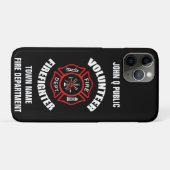 Coques Case-Mate iPhone Modèle volontaire de nom de sapeur-pompier (Dos (Horizontal))