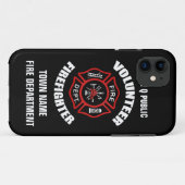 Coques Case-Mate iPhone Modèle volontaire de nom de sapeur-pompier (Dos (Horizontal))