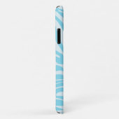 Coques Case-Mate iPhone Modèle Zèbre Bleu (Dos/Droite)