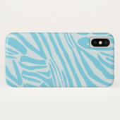 Coques Case-Mate iPhone Modèle Zèbre Bleu (Dos (Horizontal))