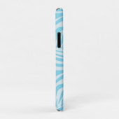 Coques Case-Mate iPhone Modèle Zèbre Bleu (Dos/Droite)