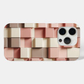Coques Case-Mate iPhone Modern 3D Geometric Square Case Dusty Rose, Cream (Verso (horizontal))