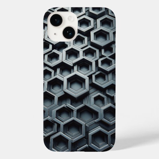 Coques Case-Mate iPhone Modern 3D Metallic Hexagon Phone Case - Industrial (Verso)