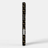 Coques Case-Mate iPhone Modern 3D Monogram, Geometric Bronze Pattern (Verso / Droite)