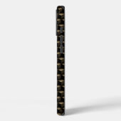 Coques Case-Mate iPhone Modern 3D Monogram, Geometric Bronze Pattern (Verso / Gauche)