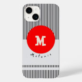 Coques Case-Mate iPhone Modern abstract aesthetic minimal Monogram (Verso)