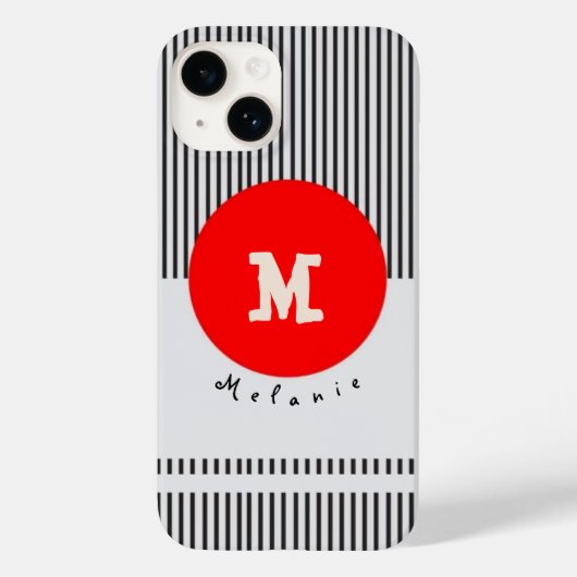 Coques Case-Mate iPhone Modern abstract aesthetic minimal Monogram (Verso)