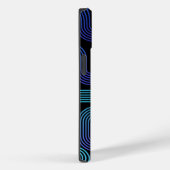 Coques Case-Mate iPhone Modern Abstract Blue Purple Geometric Custom Name (Verso / Droite)