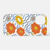Coques Case-Mate iPhone Modern Abstract Flowers Boho Wavy (Verso (horizontal))
