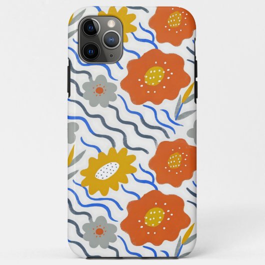 Coques Case-Mate iPhone Modern Abstract Flowers Boho Wavy (Dos)