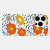 Coques Case-Mate iPhone Modern Abstract Flowers Boho Wavy (Verso (horizontal))
