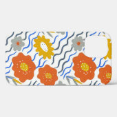 Coques Case-Mate iPhone Modern Abstract Flowers Boho Wavy (Verso (horizontal))