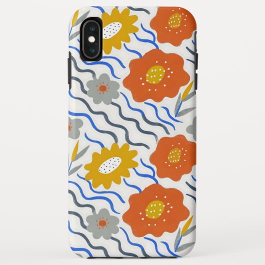 Coques Case-Mate iPhone Modern Abstract Flowers Boho Wavy (Dos)