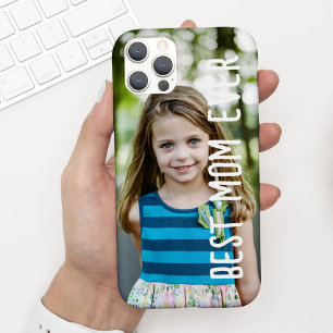 Coque Pour iPhone 14 Modern Best Mom Ever Fête des mères Photo Coque-Ma
