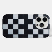 Coques Case-Mate iPhone Modern Black & White Textured Checkerboard Phone  (Verso (horizontal))