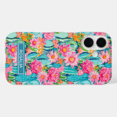 Coques Case-Mate iPhone Modern Colorful Blooming Cacti Personalized (Verso (horizontal))