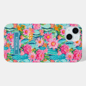 Coques Case-Mate iPhone Modern Colorful Blooming Cacti Personalized (Verso (horizontal))