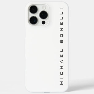 Coques iPhone 16 Pro Max Modern Creative tendance White Ajouter un nom