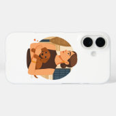 Coques Case-Mate iPhone Modern Dog Mom Aesthetic With Cute Puppy (Verso (horizontal))