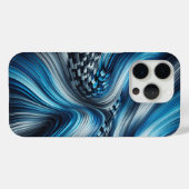 Coques Case-Mate iPhone Modern Electric Blue Cyber Flow Phone Case  (Verso (horizontal))