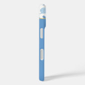 Coques Case-Mate iPhone Modern Elegant Blue Floral Pattern  (Verso / Droite)