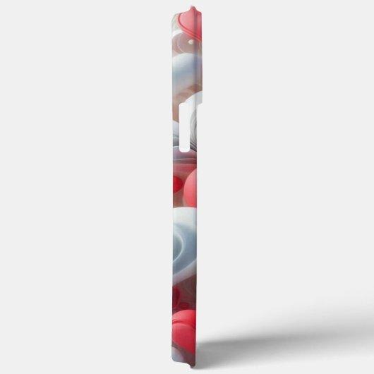 Coques Case-Mate iPhone Modern elegant pink white heart valentine (Verso / Droite)