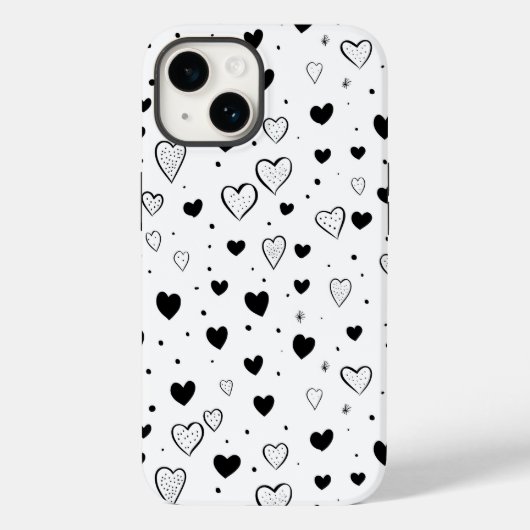 Coques Case-Mate iPhone Modern Hearts Pattern (Verso)